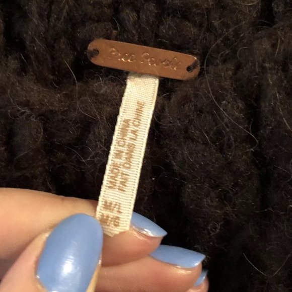 Free People Long Floral Poncho Sz m/l - Picture 6 of 7